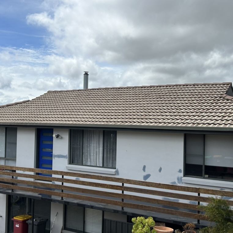 Tile roof cleaned and prepped